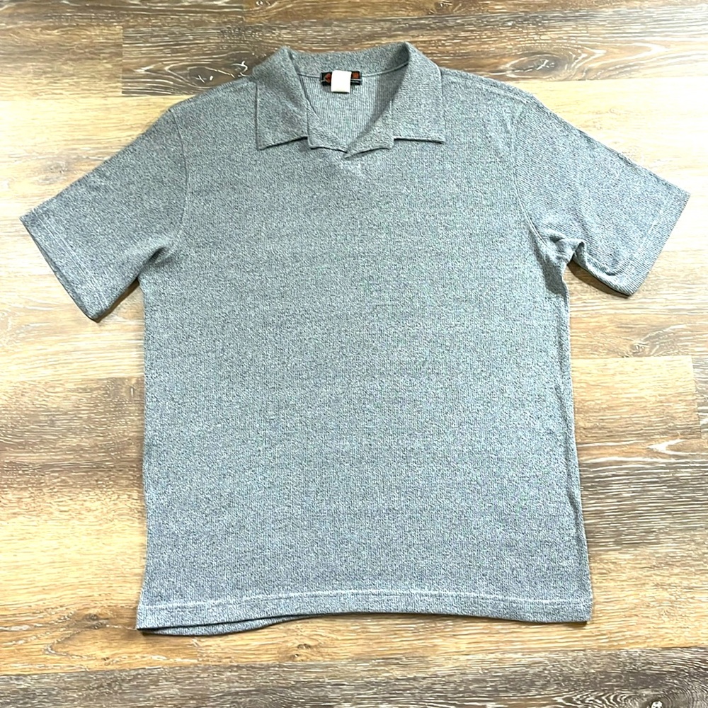 Dangerous Willie Buttonless Micro- Ribbed Shortsleeve Polo Shirt